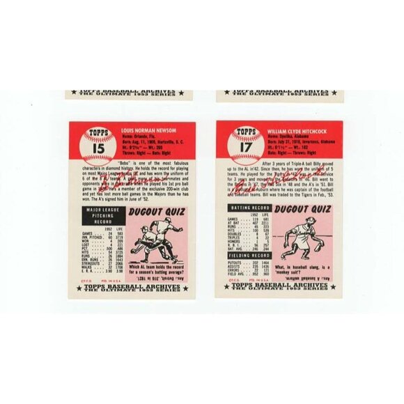 Topps Archives Philadelphia Athletics 4 Baseball Trading Card Bundle - Picture 3 of 6